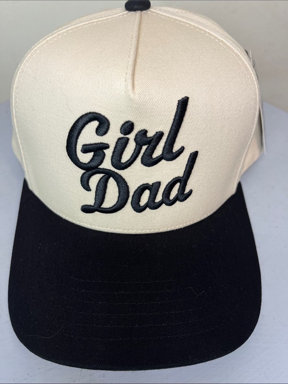 C.C “Girl Dad” Two-Tone Cap - Cream & Black NEW